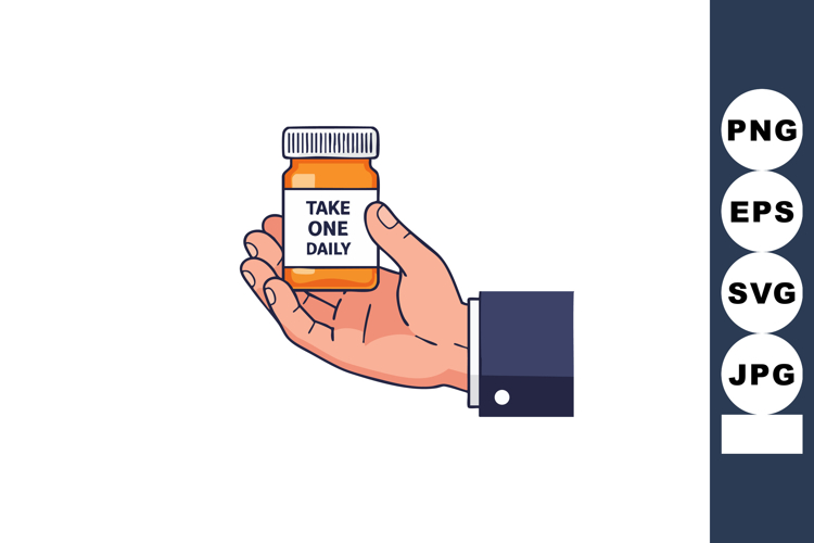 Pill Bottle Clipart Image 3