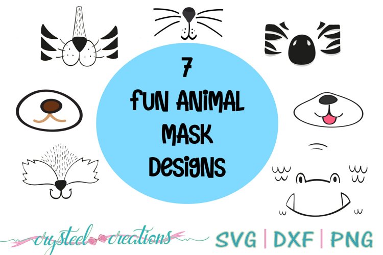Animal masks for corona virus SVG, PNG, DXF example image 1