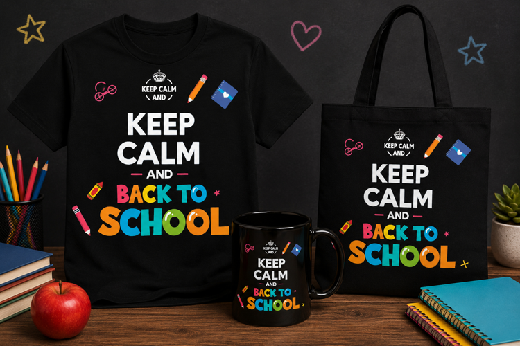 Keep Calm Back to School PNG, Teacher Classroom Clipart