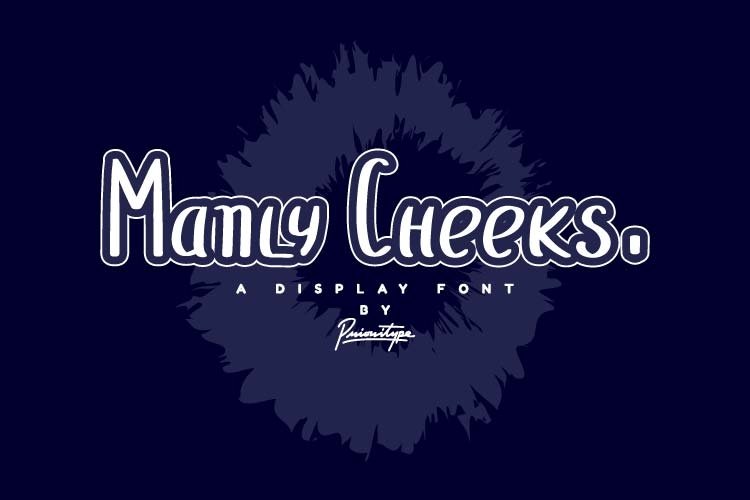 Manly Cheeks - Display Font example image 1
