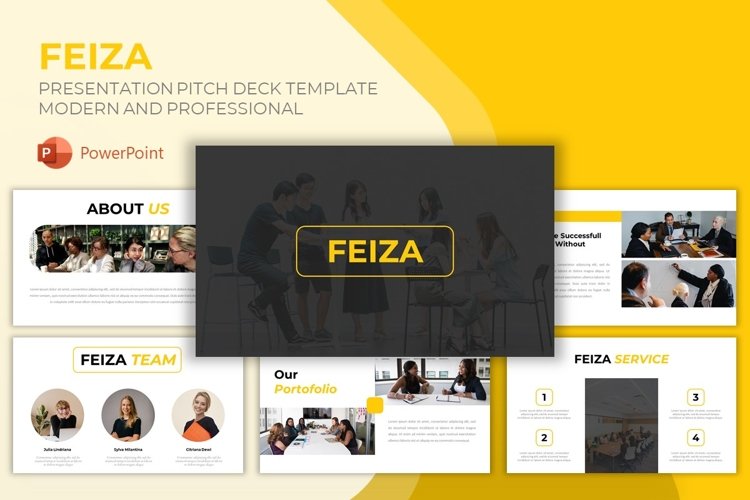 Pitch Deck PowerPoint Template - Feiza example image 1