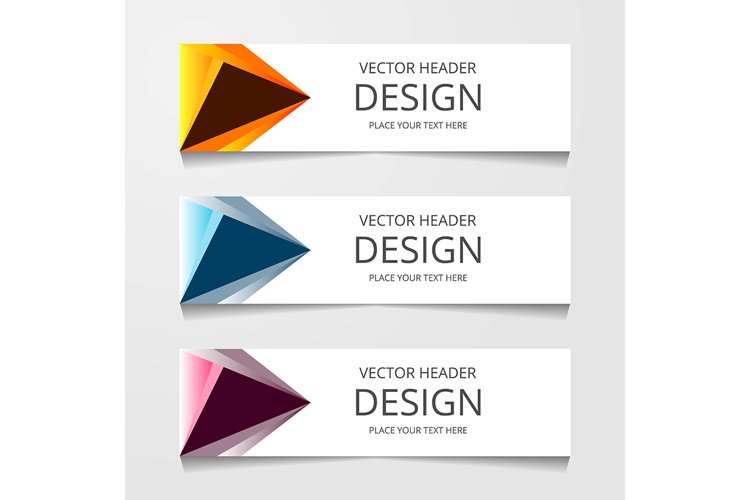 Abstract Web banner design background or header Templates example image 1