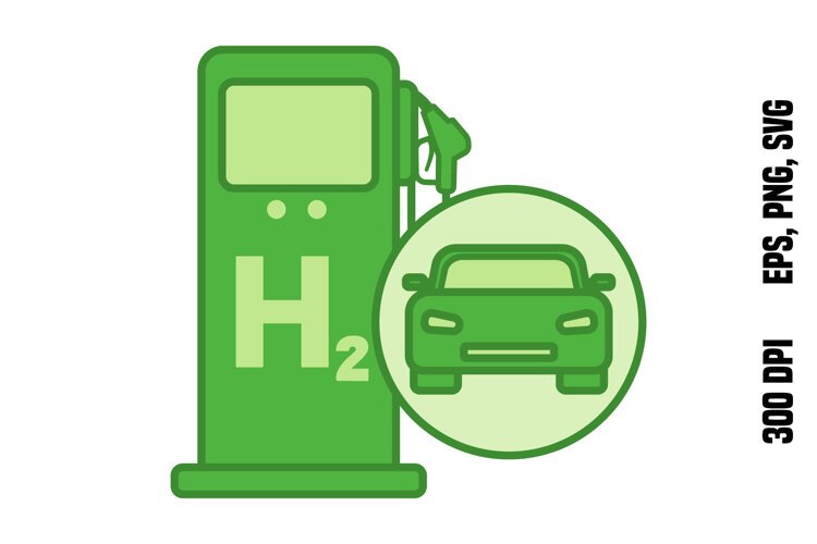 Green Hydrogen Refilling Icon example image 1
