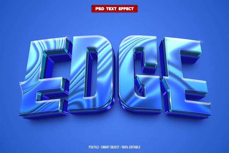 Edge 3D editable text effect