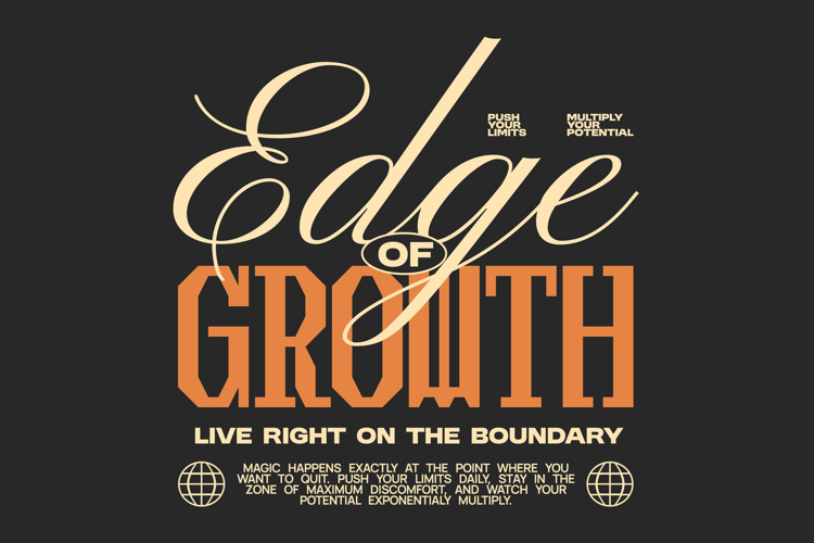 Edge of Growth Aesthetic Typography Quote T shirt Design