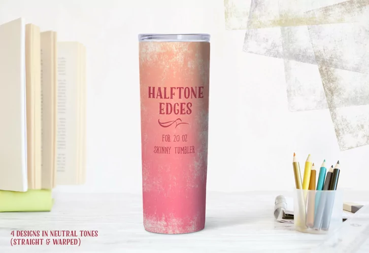 Halftone Edges sublimation for 20OZ skinny tumbler