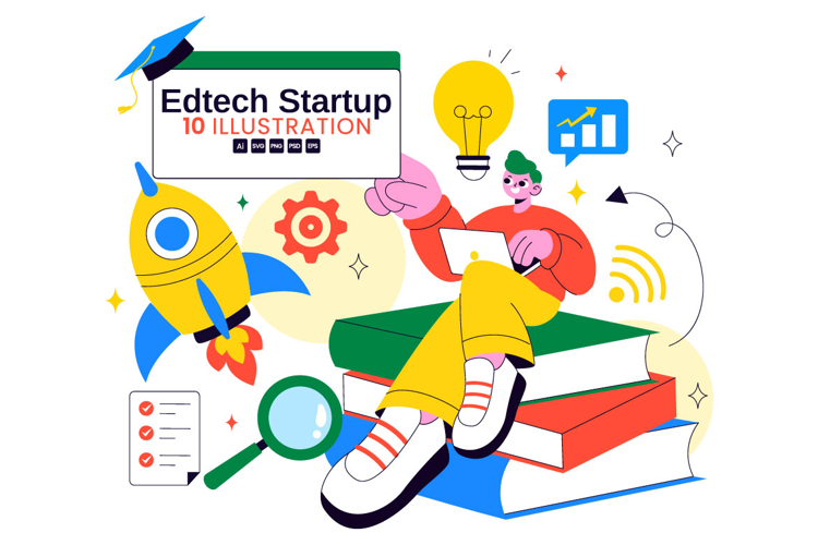 10 EdTech Startup Illustration