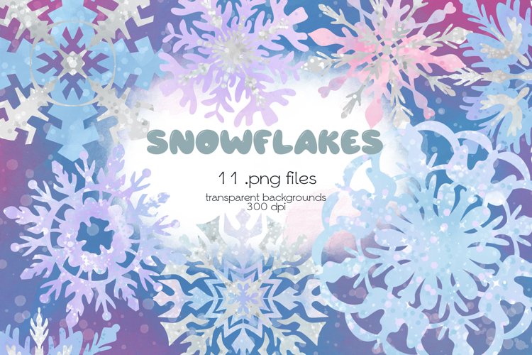 Snowflakes Clipart - PNG Files
