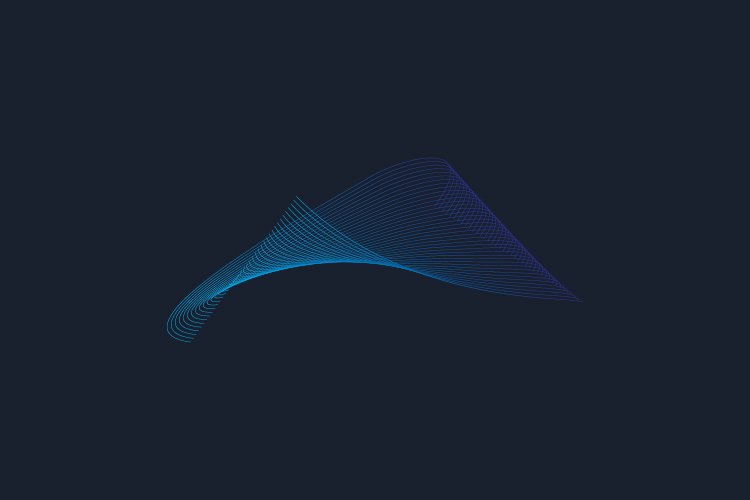 logo icon technology beautiful blend massive waves abstract example image 1