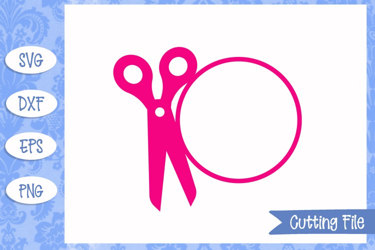 Scissors Monogram SVG File example image 1