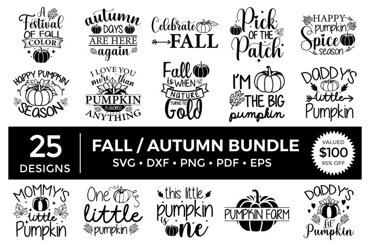 Fall SVG Bundle, Autumn SVG Bundle, Fall Quotes Bundle Vol.2 example image 1