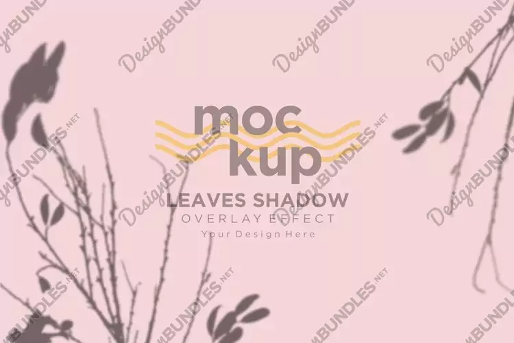 Leaves Shadow Overlay Effect Mockup