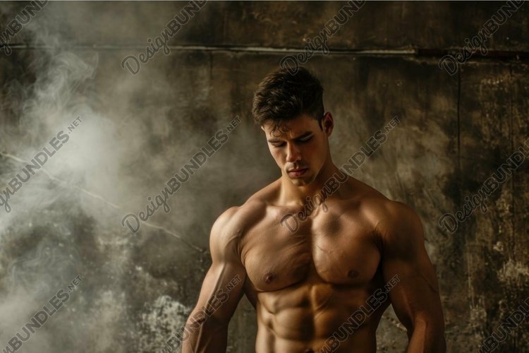 Brawny Muscular man. Generate Ai example image 1