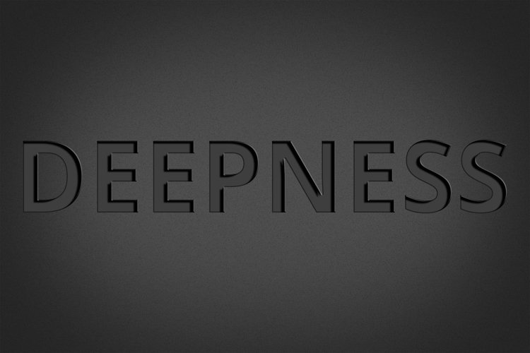 Deepness Editable Photoshop Text Style Effect example image 1