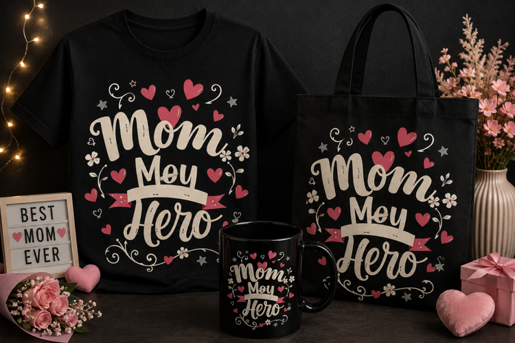 Mom Heart PNG | Happy Mother’s Day Vintage Floral Design