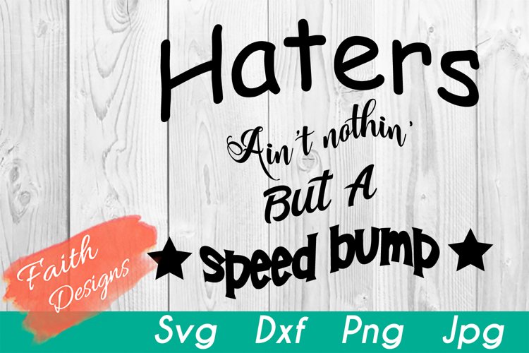 Haters Ain't Nothin' But A Speedbump example image 1