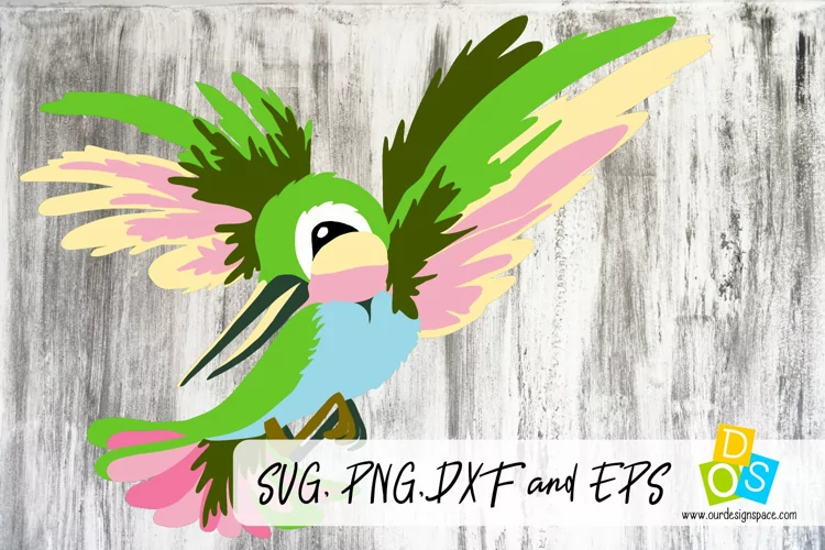 Hummingbird SVG, PNG, DXF and EPS cutting file