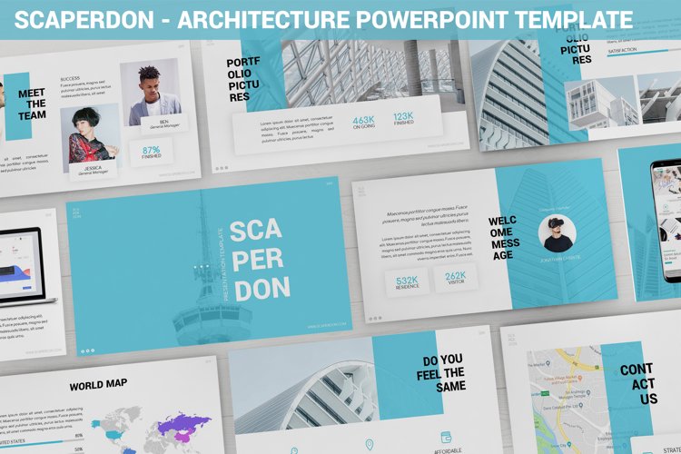 Scaperdon - Architecture Powerpoint Template example image 1