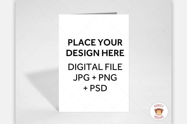5x7 Greeting Card Mockup - Invitation Mock Up Stock Image example image 1