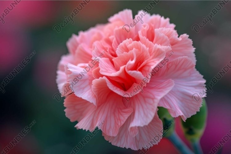 Delicate pink carnation bloom closeup example image 1