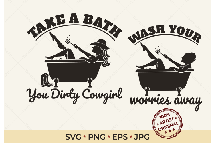 Funny Bathroom Sign SVG Bundle Dirty