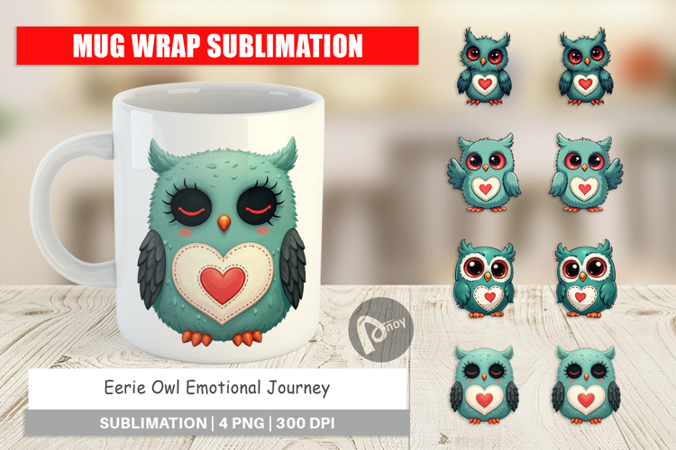 Eerie Owl Journey Mug Wrap