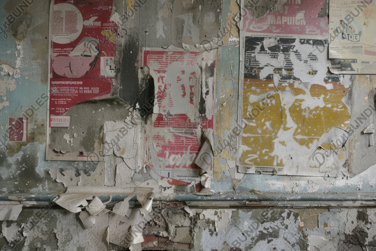 Peeling Layers of Posters Background Wallpaper