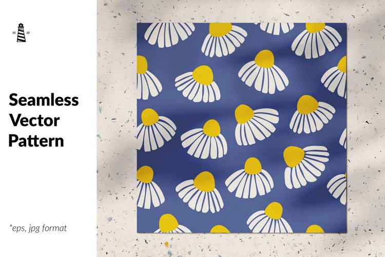 Wild flower seamless pattern example image 1