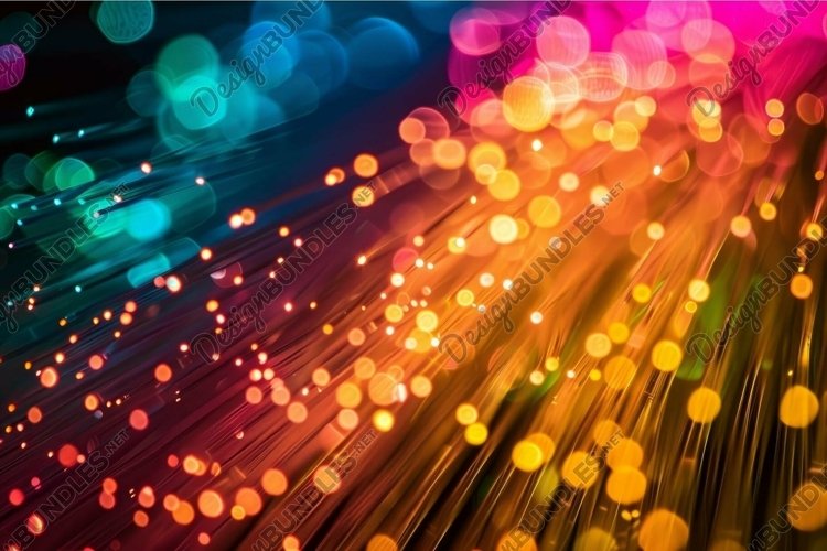 Vibrant fiber optic light trails background example image 1