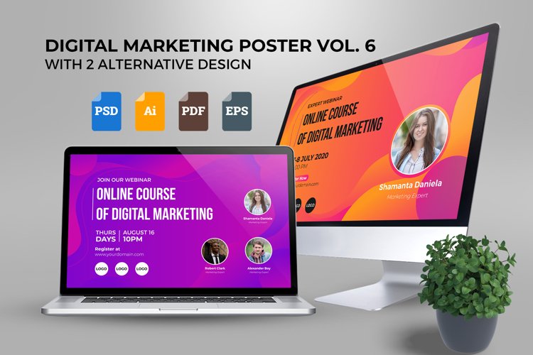 Webinar Digital Marketing Poster Template Vol. 06 example image 1