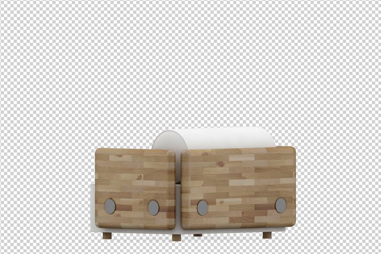 Isometric Arm Chair 3D isolated render