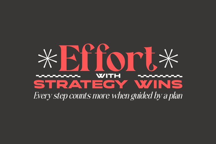 Effort with Strategy Wins Urban Typography T-shirt Design