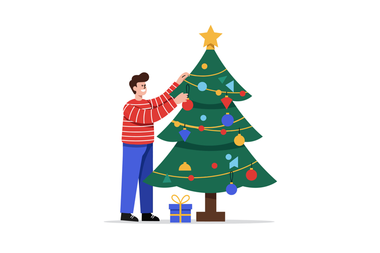 Christmas Decorating Clipart Image 10