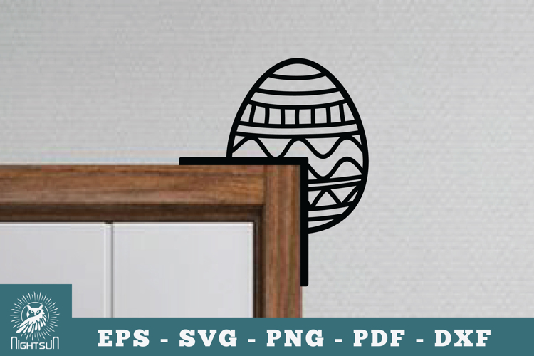 Egg Door Corner Lasercut SVG
