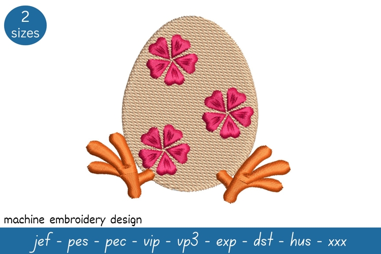 Easter Egg Embroidery Design - Easter Embroidery Pattern