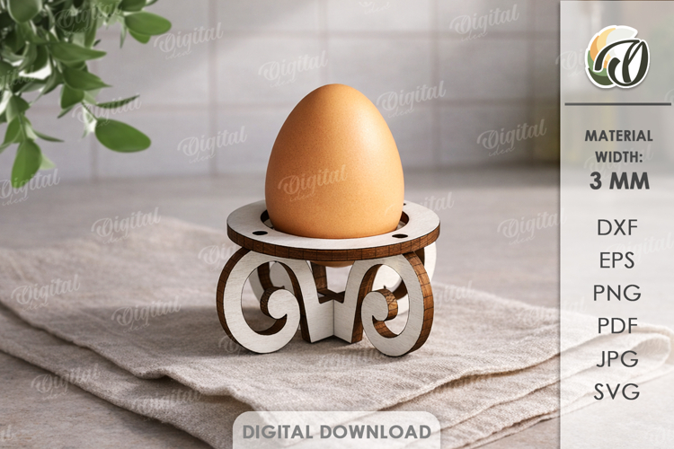 Egg Holder Laser Cut. Egg Stand. Easter Decor SVG