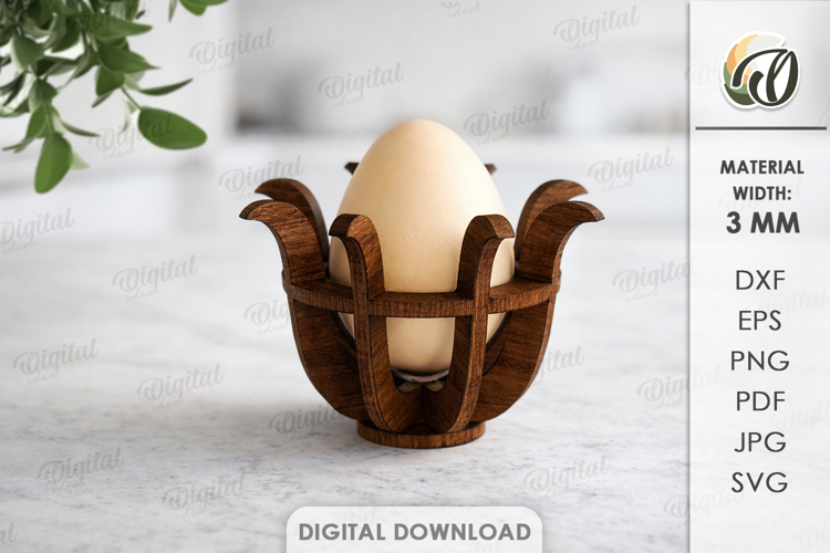 Egg Holder Laser Cut. Egg Stand. Easter Decor SVG