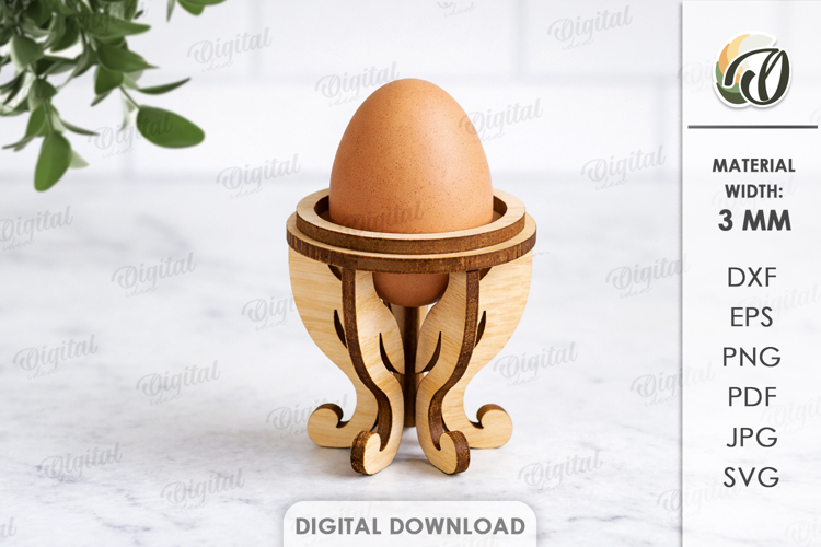 Egg Holder Laser Cut. Egg Stand. Easter Decor SVG