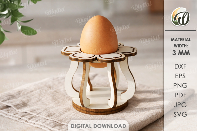 Egg Holder Laser Cut. Egg Stand. Easter Decor SVG