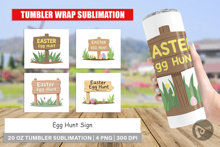 Tumbler Egg Hunt Sign example image 1