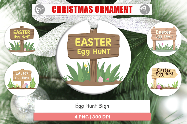 Ornament Egg Hunt Sign