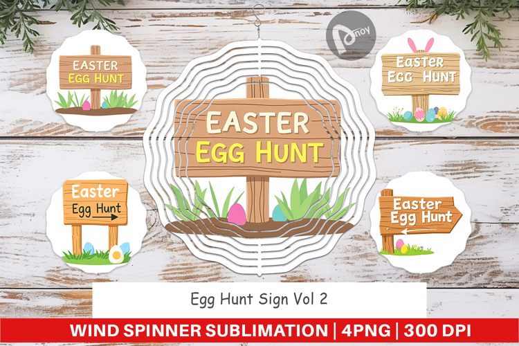 Wind Spinner Egg Hunt Sign