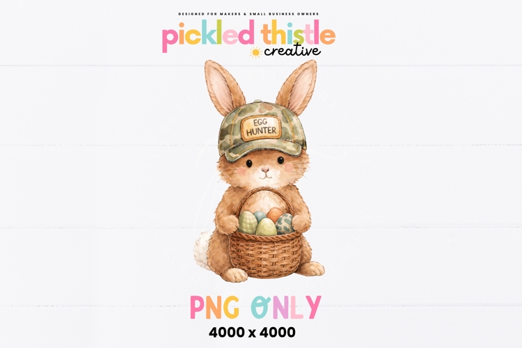 Easter Bunny PNG for Boys | Egg Hunter Camo Bunny