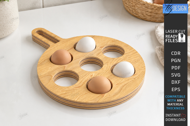 Egg Organizer Laser Cut | Egg Holder | Egg Storage | Kitchen