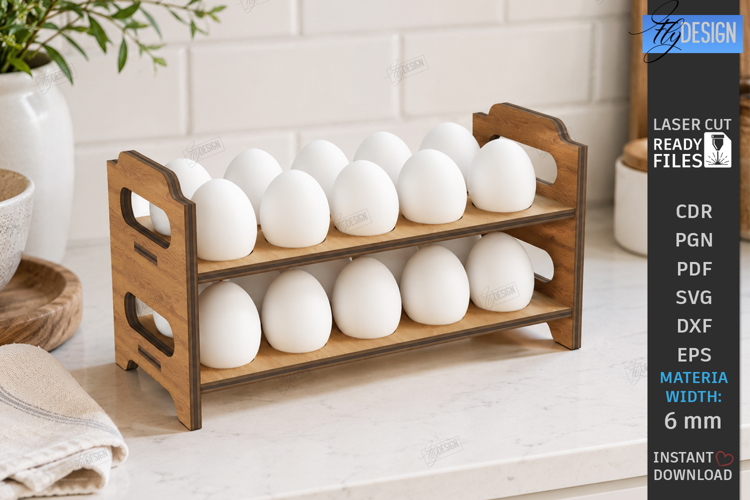 Egg Organizer Laser Cut | Egg Holder | Egg Storage | Kitchen
