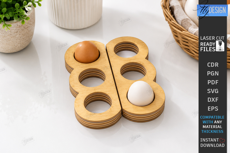 Egg Organizer Laser Cut | Egg Holder | Egg Storage | Kitchen