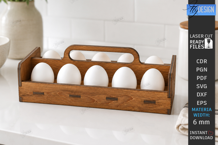 Egg Organizer Laser Cut | Egg Holder | Egg Storage | Kitchen