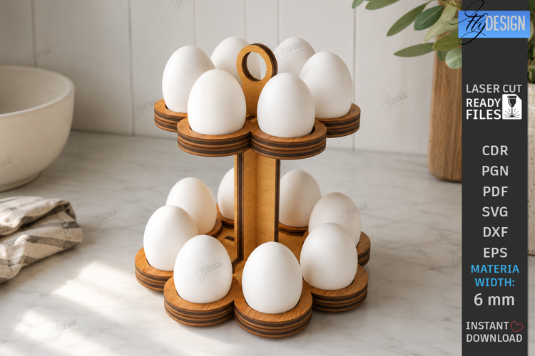 Egg Organizer Laser Cut | Egg Holder | Egg Storage | Kitchen