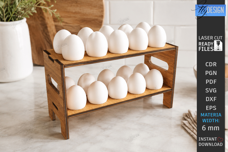 Egg Organizer Laser Cut | Egg Holder | Egg Storage | Kitchen