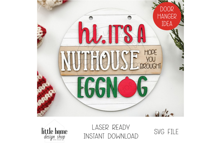 Christmas Door Hanger, Funny Christmas Door Sign